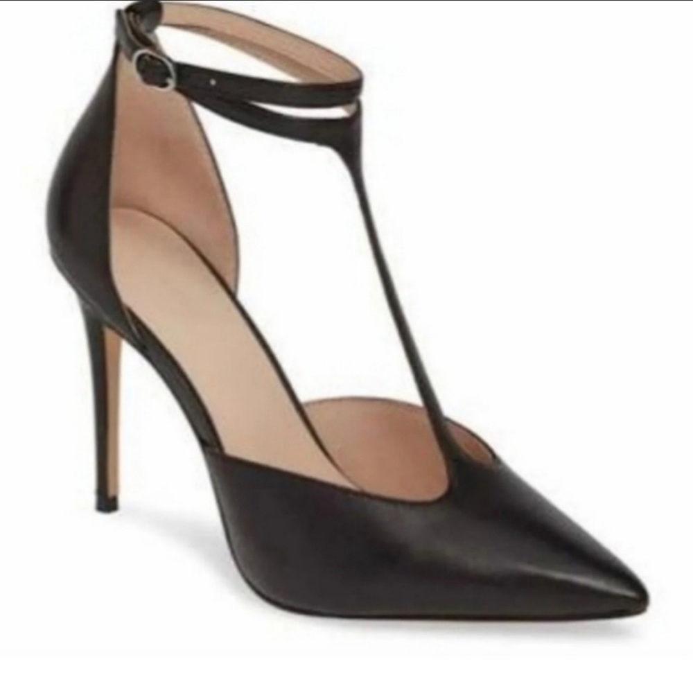 Black heels with ankle strap size 8- Something Navy Brand (worn once!)